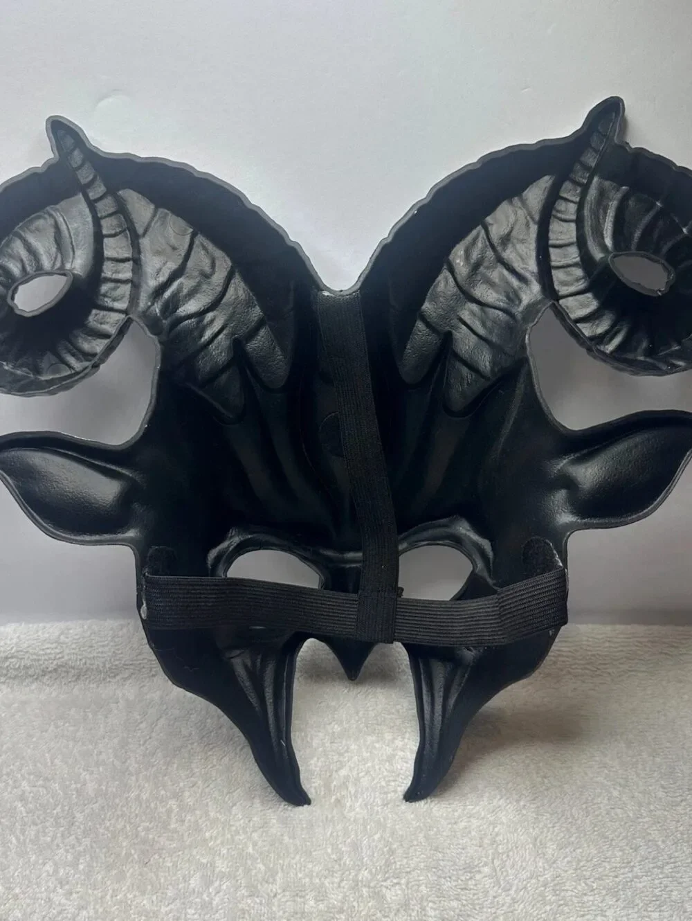 Black Goat Ram Horns Devil Goblin Masquerade Halloween Cosplay Couples Masks